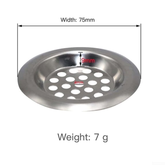 UHUSE STEEL PLUG STRAINER Bath/Bathroom Sink Shower Drain Filter Cover Hair Catcher UK