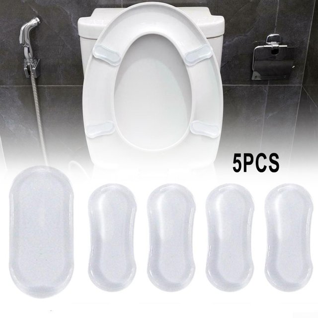 UHUSE Set of 5 Universal Bathroom Hardware Toilet Seat Lid Bumpers