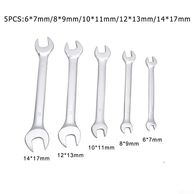 UHUSE Thin Open End Wrench Set Ultrathin Flat Wrench Tool for Plumbing