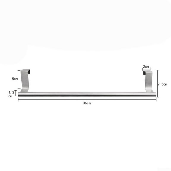 UHUSE Towel Rack Hanger Holder Kitchen Cabinet Over Door Storage Shelf Stainless Steel