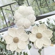 UHUSE Vintage Hessian Burlap Lace Flowers Bridal Wedding Decoration Rustic Craft