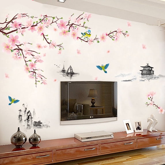 UHUSE Wall Sticker Flower Wall Decal Nursery Home Sticker Decor Art ...