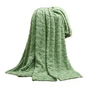 UHUYA Cozy Bath Towel Super Soft Warm Micro Plush Fleece Bath Towel Throw Rug Sofa Bedding, 27.56 x 39.37 Inch, Green