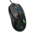 thumbnail image 1 of UHUYA Gaming Mouse Wired Gaming Mouse 7200 DPI Programmable Wired Gaming Mouse Mice LED RGB Backlight Programmable Mouse Black, 1 of 9