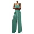 thumbnail image 1 of UHUYA Jumpsuits for Women Fashion Summer Solid Casual Camis Sleeveless Suspender Jumpsuit Mint Green M US:6, 1 of 5