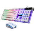 thumbnail image 1 of UHUYA Keyboard and Mouse Combo Wired Keyboard and Mouse Combo, Cute Keyboard Retro Round Keycap, Ultra Thin Quiet 2.4GHz Retro Key Board for Laptop White, 1 of 9
