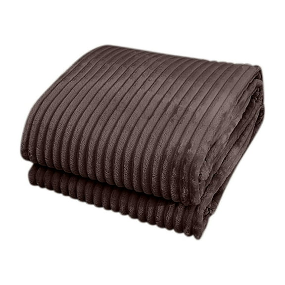 UHUYA Throw Blankets for Bed Flannel Blanket Soft Warm Cozy Bed Blanket Plush Sofa Throw Blanket, 39.37 x 59.06 Inch, Coffee