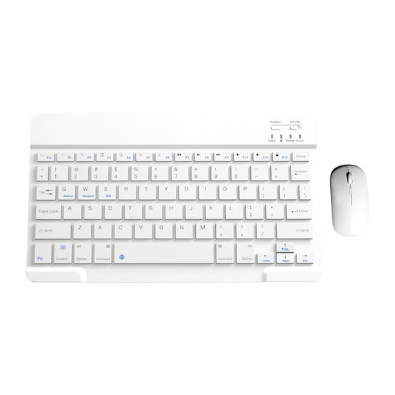 UHUYA Wireless Keyboard and Mouse Combo Bluetooth Keyboard & Mouse Portable BT Wireless Keyboard & Mouse for android Windows PC Tablet White