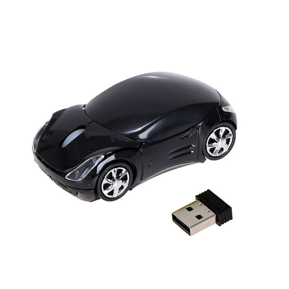 UHUYA Wireless Mouse 2.4GHz 1200DPI Car-Shape Wireless Optical Mouse USB Scroll Mice for PC Tablet Laptop Computer Black