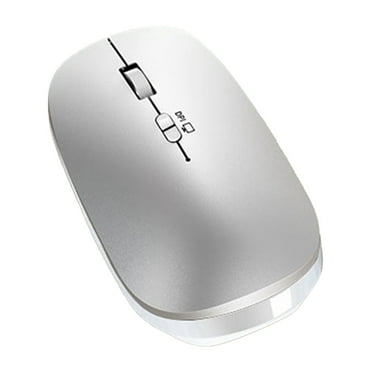 UHUYA Wireless Mouse Office Computer Rechargeable Dual Mode Mute Button Design Low Power Stable A Wide Range Of Devices Silver