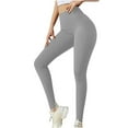 thumbnail image 1 of UHUYA Women Yoga Pants Athletic Pants Fashion And Comfortable Solid Color Back Bow Slimming Yoga Pants Sweatpants Gray XXL, 1 of 4