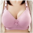 thumbnail image 1 of UHUYA Womens Bras Mothers Day Gifts Traceless Comfortable No Steel Ring Vest Breathable Gathering Bra Underwear Pink 38/85, 1 of 4