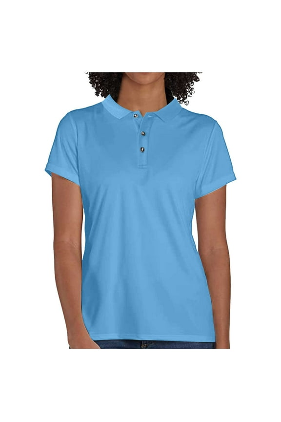Womens Tops Classic-Fit Short Sleeve V-neck T-Shirt Unisex Solid Sports Quick Dry Shirt Blue M US:6