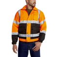 thumbnail image 1 of Men's Utility Pro High Visibility Quilt Lined Bomber Jacket Orange L (16), 1 of 15