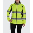 thumbnail image 1 of UHV668XL High Visibility Green Full Zip Ladies Soft Shell - Extra Large, 1 of 4