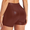 thumbnail image 1 of UHYARE Women's Flexible Club Faux Leather Shorts High Waisted Sexy Disco Short Hot Pants(Red,M), 1 of 5