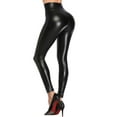 thumbnail image 1 of UHYARE Womens Sexy Pants Girls Faux Leather High Waisted Leggings(Black,3XL), 1 of 8
