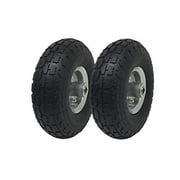 UI PRO TOOLS 2 Count - 10" Pneumatic Air Filled Hand Truck/All Purpose Utility Tires on Wheels for Dolly Hand Truck Cart 4.10/3.50-4