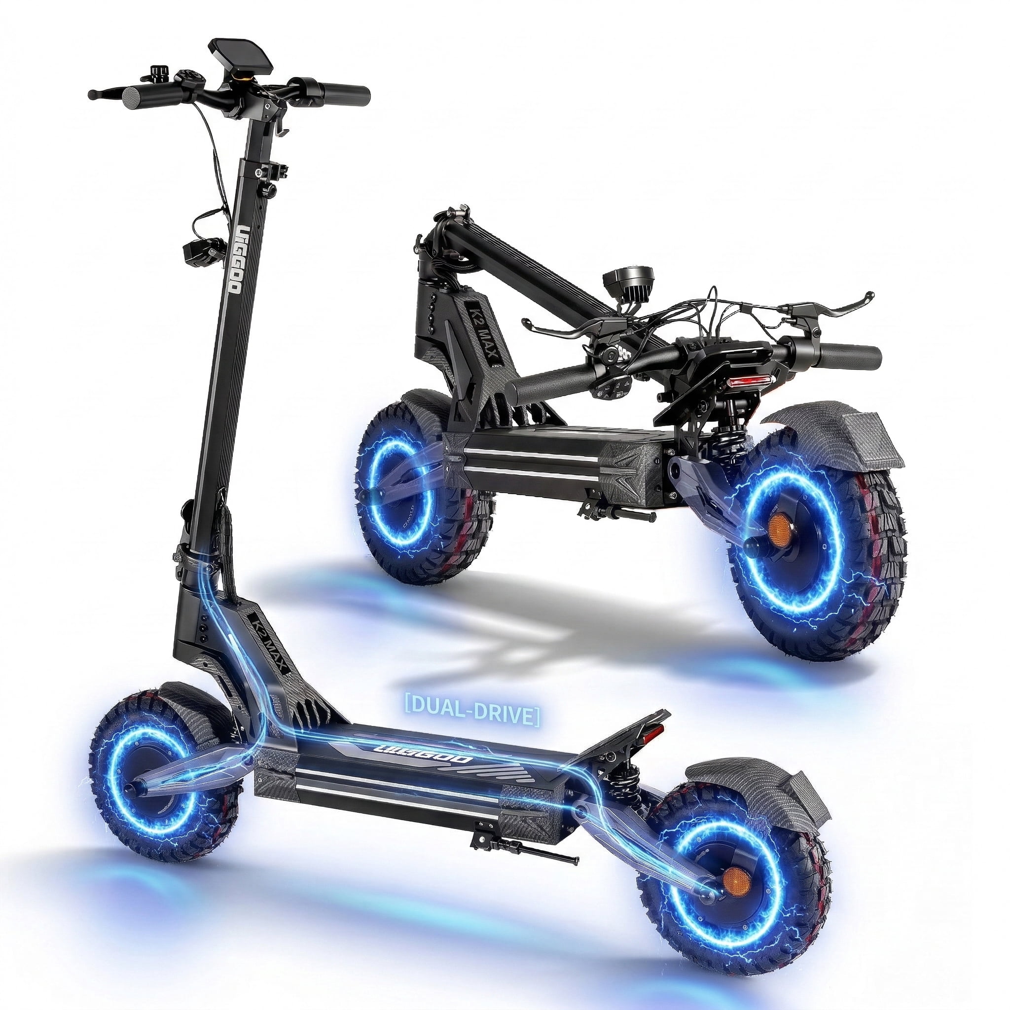 UIGGOO K2 MAX Off-Road Electric Scooter for Adults, Peak 4000W