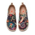 thumbnail image 1 of UIN Women's Art Travel Shoes Loafers Fashion Canvas Comfort Wide Toe Casual Slip On Mules, 1 of 7