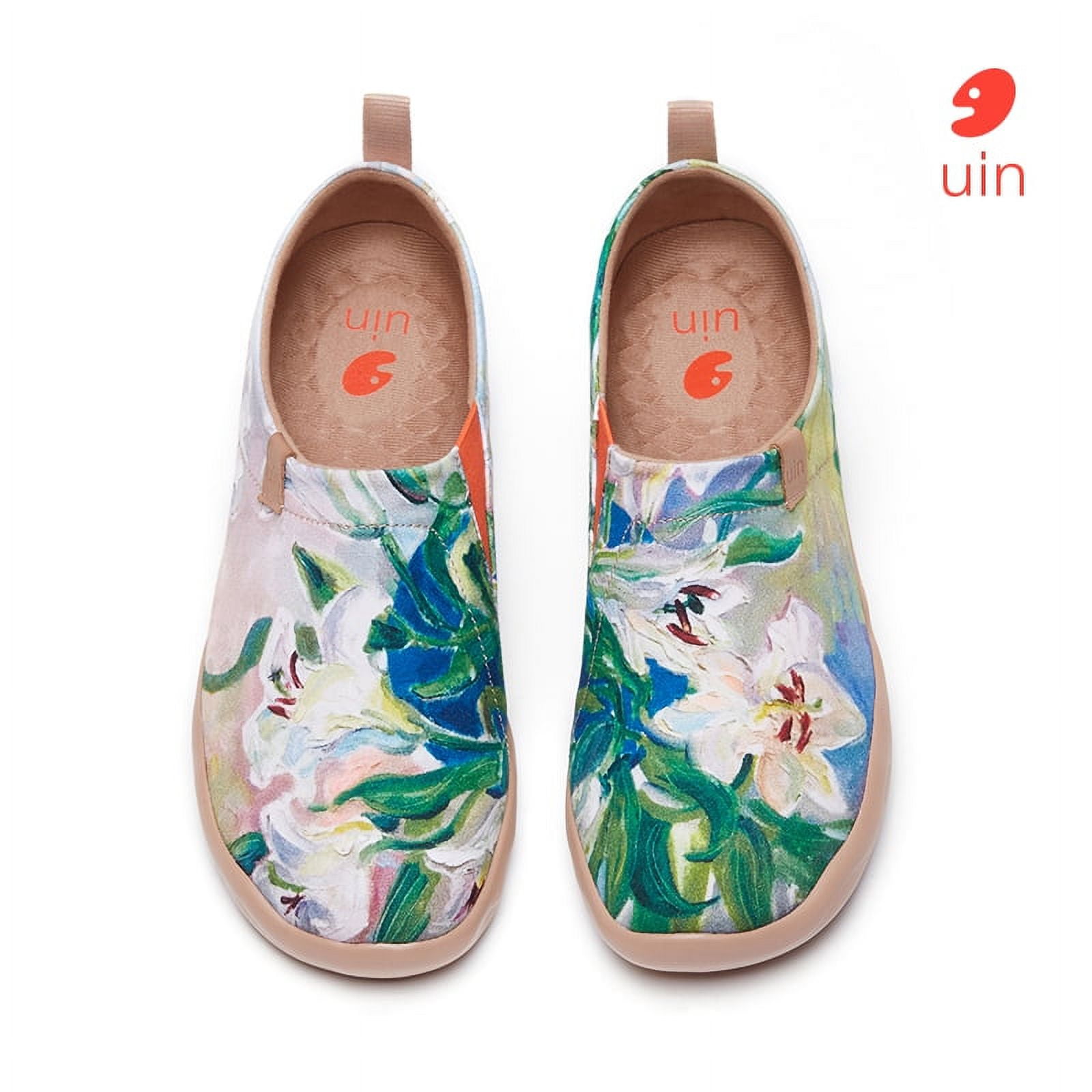 UIN Men's Painted Canvas Slip-On Loafers – Lightweight Travel Shoes | Artistic Design, Comfortable Walking