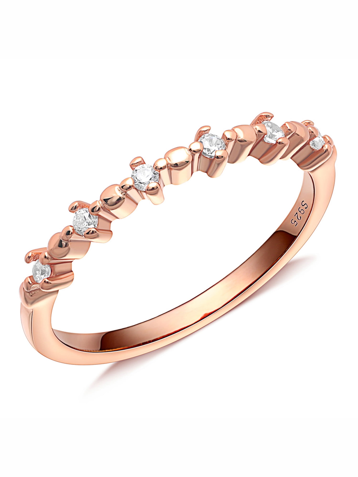 UIONEN 925 Sterling Silver Simple Band Stackable Promise Ring Women ...