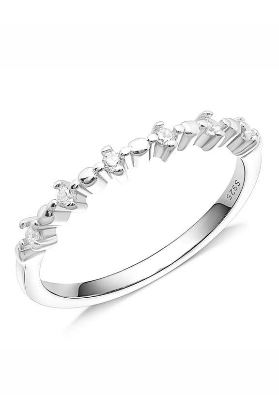 925 Sterling Silver Simple Band Stackable Promise Ring Women Size 12