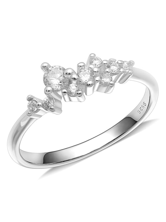 CZ Rings for Women Sterling Sivler S925 Band Size 11
