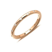 UIONEN Rings Cubic Zirconia Band Eternity Rose Gold Rings for Women Size 13