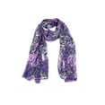 thumbnail image 1 of UIONEN Scarfs for Women Lightweight Fashion Scarves Print Floral Skull Pattern Shawl Purple, 1 of 2