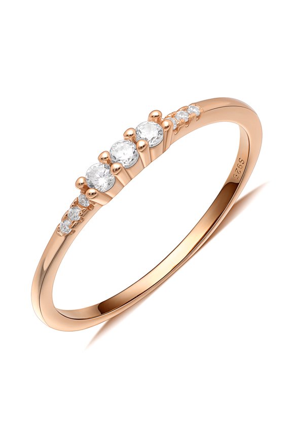 Sterling Silver Stacking Ring Simple Dainty Rose Gold Ring Rings Women Sizes 9