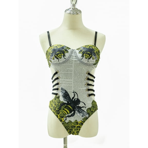 UIONEN Women's One Piece Swimsuit Bandeau Bathing Suits Sexy Slimming Swimwear