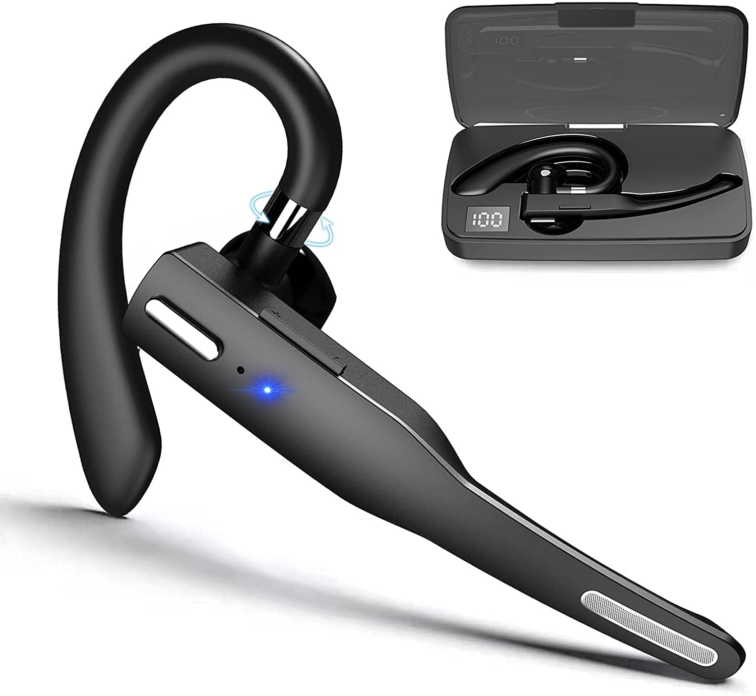 New Link Bluetooth 5.0 Headphones Wireless Earbuds Handsfree Headset W/Bag