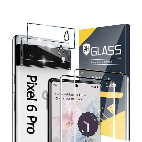 UISHUSO Google Pixel 6 Pro Tempered Glass Screen Protector, 2 Pack, for Google Pixel 6 Pro 5G