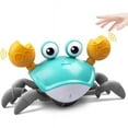 thumbnail image 1 of UISHUSO Green Crawling Crab Baby Toy with Music and LED Luminous Interactive Learning Development Toys for Children and Toddlers Automatically Avoid Obstacles, 1 of 7