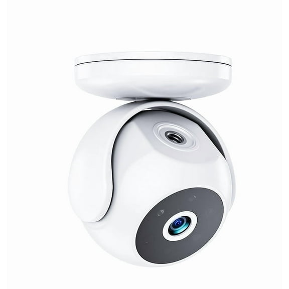 UISHUSO Indoor Security Camera, 170 Wide Angle, Motion Detection, Infrared Night Vision, Magnetic Bracket, Camera HD, White, 1 