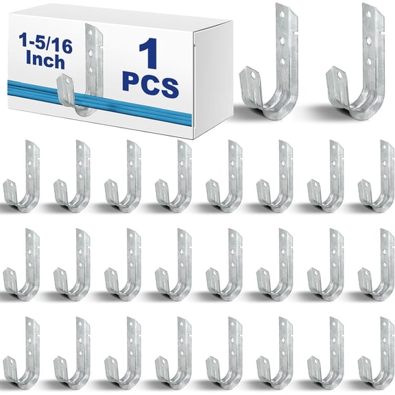 UITBDWR-1 Pcs Metal J Hook Cable Support, Galvanized Steel, 1-5/16 Inch