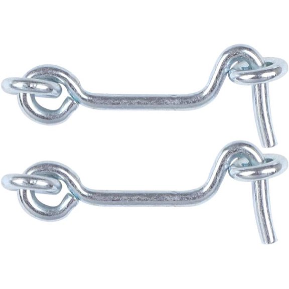 UITBDWR-2 Inch Cabin Hook, Eye Latch Privacy Hook Door Lock Plating Finish for Gate Shutters Window Slide Barn Door 2 Pack Silver
