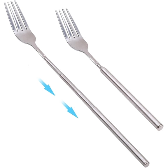 UITBDWR-2PCS Extendable Fork Telescopic Forks, Stainless Steel, Extends to 25"