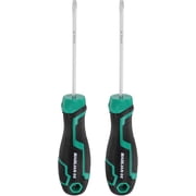 UITBDWR-2pcs SL3 Flat Head Screwdriver 6.1" Length S2 Steel Magnetic Slotted Screwdrivers with Ergonomics Grip for Fastening Loosening DIY Repairing