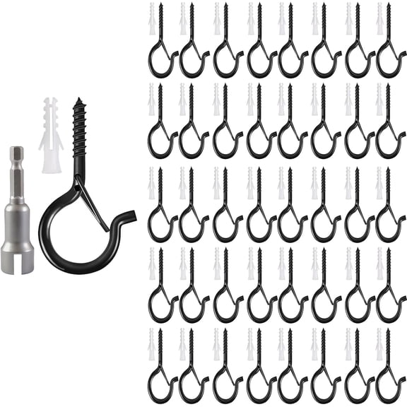 UITBDWR-50-piece Q Hanger Hooks with Safety Buckles. Measuring 2.1 inches