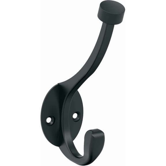 UITBDWR-Adare Double Prong Matte Black Wall-Mounted Hook