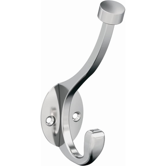 UITBDWR-Adare Double Prong Polished Chrome Wall-Mounted Hook