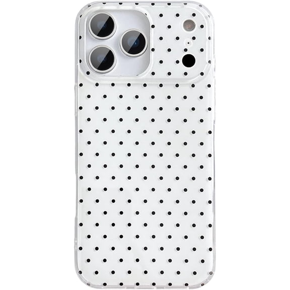 UITBDWR-Cute Polka Dot Phone Case for iPhone 18 Pro Max, White