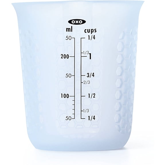 UITBDWR-GG 1 CUP SQUEEZE & POUR SILICONE MEASURING CUP, CLEAR