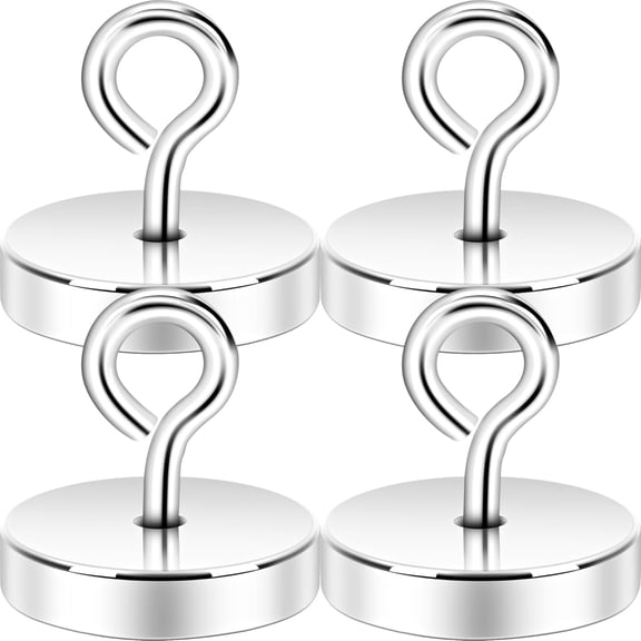UITBDWR-Magnetic Eye Bolt Hooks, 100lb Cruise Cabin Hooks, Silver 4 Pack