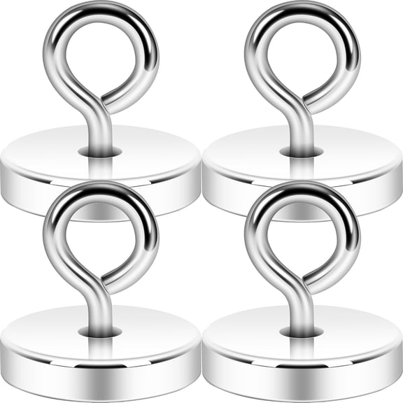 UITBDWR-Magnetic Eye Bolt Hooks, 130lb Cruise Cabin Hooks, Silver 4 Pack