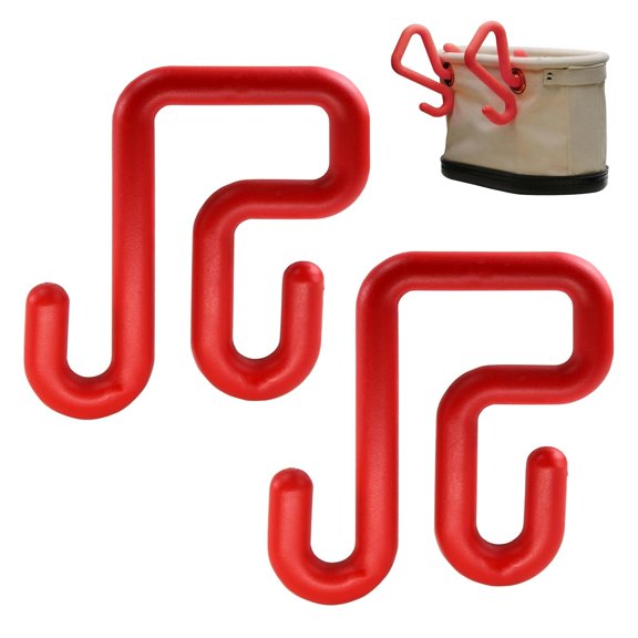 UITBDWR-Red Bucket Hooks 2Pk, 3" Lip, 40lb for Lineman Aerial Baskets