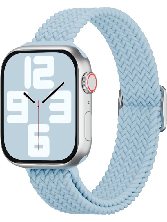 -Slim Nylon Braided Stretchy Solo Loop Band Compatible with Apple Watch Band