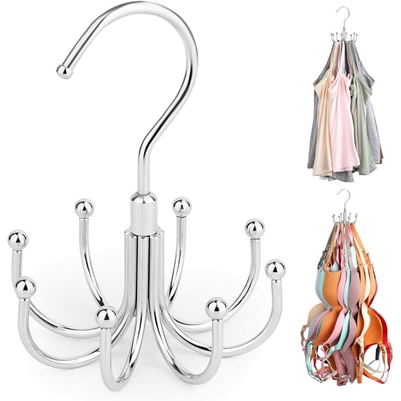 UITBDWR-Tank Top Hanger, Rotating Bra Organizer for Closet, Holds 24 Bras